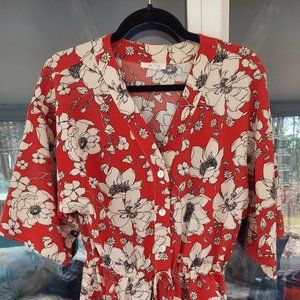 Size Small Maurices Orange Floral Tunic